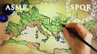 ASMR Drawing Map of Roman Empire  2.5 hours  Calligraphy Pen