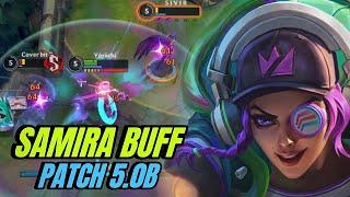 SAMIRA BUFF IN PATCH 5.0B GAMEPLAY  0.1 SEC DOUBLE KILL  WILD RIFT