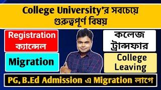 College University Registration Cancellation  Migration  College Transfer  New PG B.Ed Admission