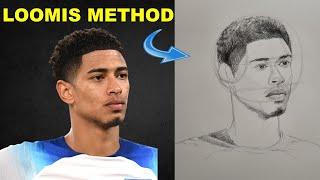 How to Draw Jude Bellingham Easy with Loomis Method #loomismethod #loomis #judebellingham #madrid