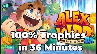 Alex Kidd in Miracle World DX - 100% trophies in 36 Minutes