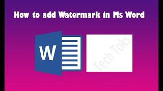 How to Add Watermark in Word - Easy Steps