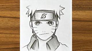 How to draw Naruto Uzumaki  How to draw anime step by step  Naruto drawing tutorial