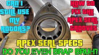 How to rebuild mazda rx8 rx7 13b rotary engineROTOR specsapex sealsfixing the grooves on the 13b