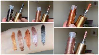 LISA ELDRIDGE LIQUID LUREX EYESHADOW SWATCHES AND COMPARISONS