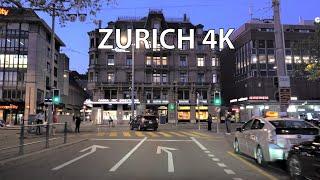 Zurich Switzerland 4K - Sunset Drive