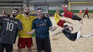 BEACH FUßBALL CHALLENGE in REAL LIFE mit OMED  Jordan & Semih