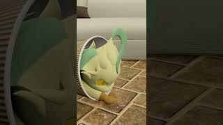 Leafeon in cup3d pokemon animation #eeveelution #blender #pokemon #memes #leafeon