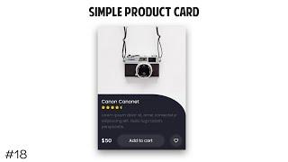 Simple Product Card  HTML CSS Tutorial