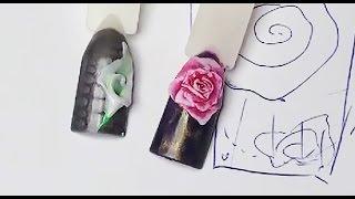 Юлия Билей  - Быстрая лепка розы на ногтях  Julia Biley - Fast sculpting of rose Nail art Periscope