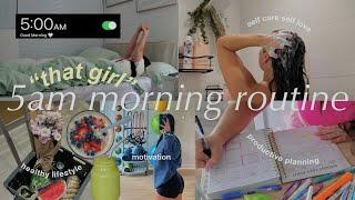 5AM morning routine  how to be THAT GIRL + motivation changing my life productive planning 2023