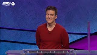 James Breaks the Single-Game Winnings Record  Jeopardy Masters  JEOPARDY