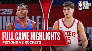 PISTONS vs ROCKETS  NBA SUMMER LEAGUE  FULL GAME HIGHLIGHTS