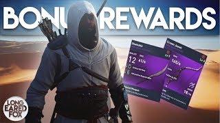 Assassins Creed Origins  HOW TO GET LEGACY OUTFITS & BONUS REWARDS - Ezio Altair & Rare Weapons