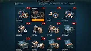 World of Warships – Port Screen Premium Shop – Part 1 Doubloons