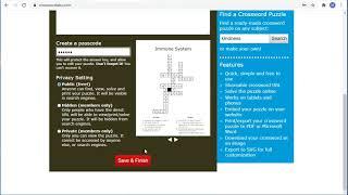 Create online crosswords