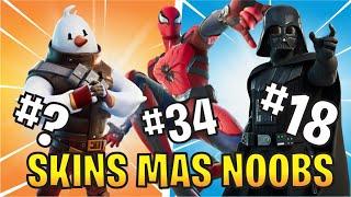 LAS 50 SKINS MAS NOOBS DE FORTNITE TOP RANKING