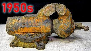 Cursed Rusty bullet vise Restoration from 1950s