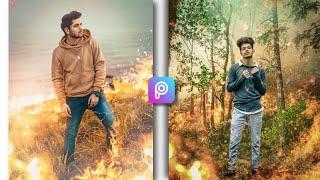 Fire Photo Editing Tautorial PicsArt  PicsArt Realistic Fire Photo Editing Tautorial  Forest