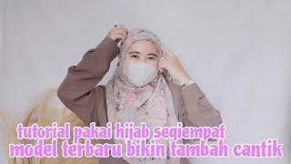 Tutorial Pakai Hijab Segiempat Model Terbaru Bikin Tambah Cantik#hijab #fashion #youtubeshorts