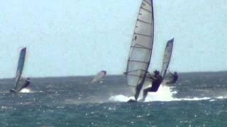 Amazing  SPIN OUT- CAVITATION  windsurfing  with catapult - Vassiliki  Lefkada