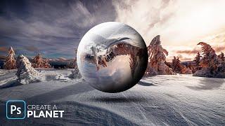 How to Create SCI-FI Planet Floating Within a Landscape - Adobe Photoshop