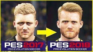 PES 2018 vs PES 2017 Borussia Dortmund Player Faces Comparison