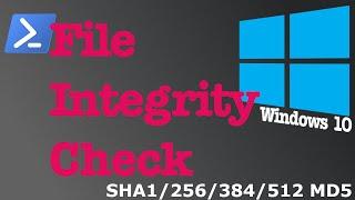 File Checksum & Integrity Check on Windows 10 - File Security Hash SHA-1256384512MD5