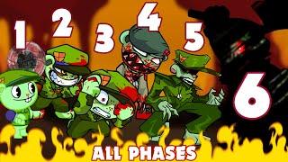 Flippy ALL PHASES 0-6 PHASES Friday Night Funkin  Flippy Flipped Out Happy Tree Friends