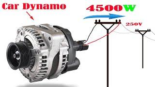 Turn Car Dynamo into 250v electric Generator