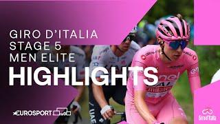A Day To Forget For The Sprint Teams   Giro DItalia Stage 5 Race Highlights  Eurosport Cycling