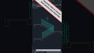 YQArch - AutoCAD Stair + Handrail Tutorial #architecture #viral