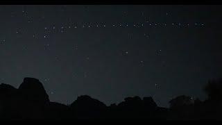 Starlink Satellites in the Night Sky