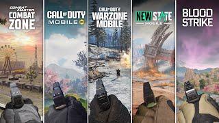 Warzone Mobile vs New State Mobile vs Combat Master Combat Zone vs COD Mobile vs BloodStrike