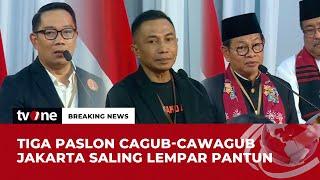 Usai Dapati Nomor Urut Cagub-Cawagub Jakarta Lempar Pantun  Breaking News tvOne