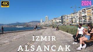 Izmir Turkey walking tour 4K 60FPS 2024  Izmir city center walk