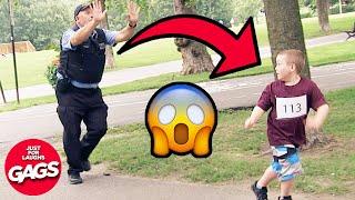 Cops Prank People Kids Winning Race  Just For Laughs Gags