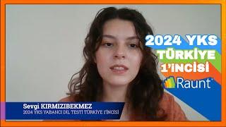 2024 YKS’ye Raunt’la hazırlanan öğrencimiz Sevgi Kırmızıbekmez Türkiye YKS 2024 Y-Dil1’incisi oldu