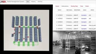 Watch inVia Robotics Robot Management System track the movement of robots in the warehouse