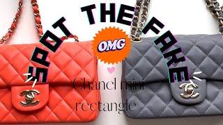 Chanel Mini Rectangle REAL VS FAKE. Can you spot the fake?