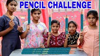 Pencil Challenge  pencil చేకూడు చాలా కష్టం  janavi pencil challenge video 