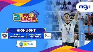 Bank Sumselbabel VS Pertamina Pertamax 0-3  Highlight PLN Mobile Proliga 2024