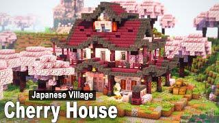 Minecraft How to build a Japanese Cherry House  SimpleTutorial