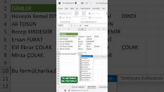 Excel’de yepyeni bir formül Metinböl-Textsplit Formülü #meyzileyoutubeshorts