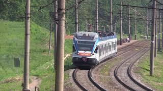 Электропоезд ЭПр-006 на о.п. Птичь  EPr-006 EMU at Ptich stop