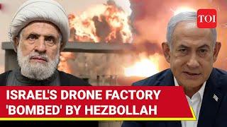 Hezbollah Bombs Israels Arms Production Factory Barrage Of Rockets Hit...  Watch