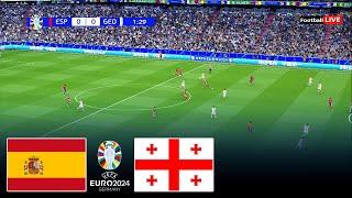 SPAIN vs GEORGIA I UEFA EURO 2024 - ROUND OF 16 - FULL MATCH  REALISTIC PES