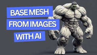 Create a base mesh from an image with AI