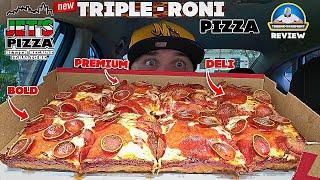 Jets Pizza® Triple - Roni Pizza Review   3 Different Types Of Pepperoni  theendorsement