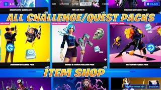 All ChallengeQuest Packs Item Shop Showcase Fortnite